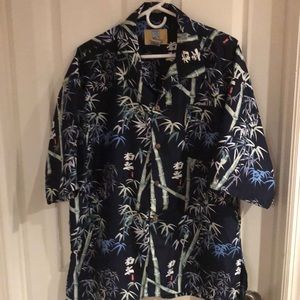 Coconut Pier Men’s Buttton Down Tropical Shirt